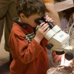 child looking through microscope 2