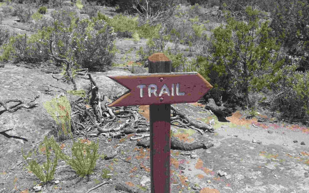 signage for hiking trail